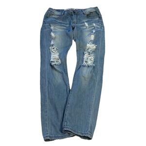 Machine Nouvelle Light Wash Jeans Distressed Women's Size 30 Italy
